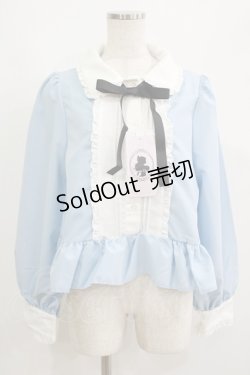 画像1: Cherirulu Chocola / MYリボンマルエリブラウス LL サックス H-25-06-12-1044-GO-BL-NS-ZH