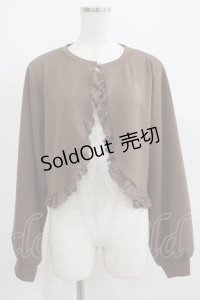 m petit by misako / MSKバラBフリルボレロ LL ブラウン H-25-06-12-1047-LO-TO-NS-ZH