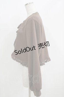 画像2: m petit by misako / MSKバラBフリルボレロ LL ブラウン H-25-06-12-1047-LO-TO-NS-ZH