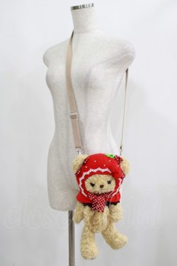 画像1: BABY,THE STARS SHINE BRIGHT / いちごになりたいくまくみゃちゃんポシェット  ミルクティー H-25-06-12-1049-BA-BG-NS-ZH