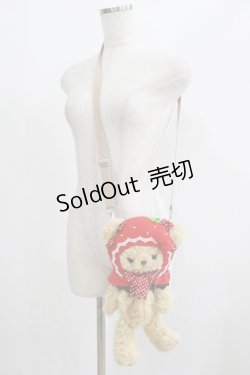 画像1: BABY,THE STARS SHINE BRIGHT / いちごになりたいくまくみゃちゃんポシェット  ミルクティー H-25-06-12-1049-BA-BG-NS-ZH
