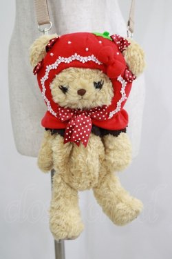 画像2: BABY,THE STARS SHINE BRIGHT / いちごになりたいくまくみゃちゃんポシェット  ミルクティー H-25-06-12-1049-BA-BG-NS-ZH