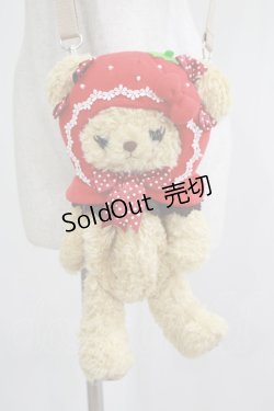 画像2: BABY,THE STARS SHINE BRIGHT / いちごになりたいくまくみゃちゃんポシェット  ミルクティー H-25-06-12-1049-BA-BG-NS-ZH