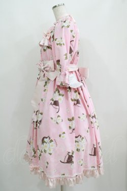 画像2: metamorphose / 【プラスサイズ】椿爛漫〜ねこのかくれんぼ〜 ワンピース プラスサイズ 撫子色 H-25-06-12-1001-ME-OP-NS-ZH