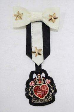 画像1: Angelic Pretty / リリカルバニーCollegeブローチ  オフ H-25-06-12-1060-AP-AC-NS-ZH