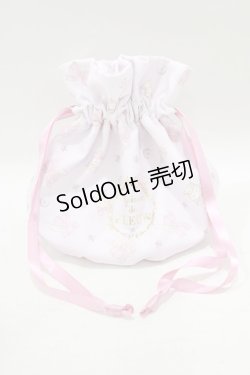 画像1: Maison de FLEUR / ウィッシュミーメル&シナモロール 巾着  ピンク H-25-06-12-1061-LO-ZA-NS-ZH