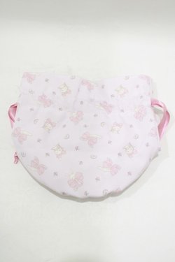 画像2: Maison de FLEUR / ウィッシュミーメル&シナモロール 巾着  ピンク H-25-06-12-1061-LO-ZA-NS-ZH