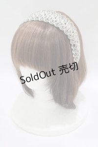 axes femme / ビジュー付レースカチューシャ  ブラック H-25-06-12-1068-AX-AC-NS-ZH