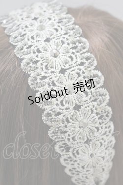 画像2: axes femme / ビジュー付レースカチューシャ  ブラック H-25-06-12-1068-AX-AC-NS-ZH