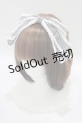 metamorphose / ストライプグログランリボンカチューシャ  オフ/ブラック H-25-06-12-1076-ME-AC-NS-ZH