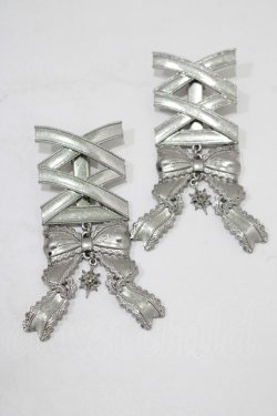 画像1: axes femme POETIQUE / レースアップヘアクリップ  シルバー H-25-06-12-1077-AX-AC-NS-ZH