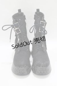 axes femme POETIQUE / チャイナ釦タンクソールブーツ M ブラック H-25-06-12-1080-AX-SH-NS-ZH