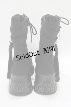 画像3: axes femme POETIQUE / チャイナ釦タンクソールブーツ M ブラック H-25-06-12-1080-AX-SH-NS-ZH