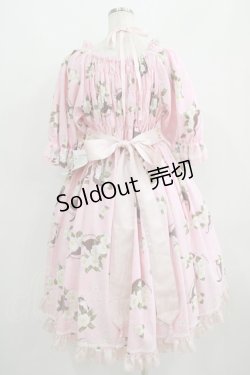 画像3: metamorphose / 【プラスサイズ】椿爛漫〜ねこのかくれんぼ〜 ワンピース プラスサイズ 撫子色 H-25-06-12-1001-ME-OP-NS-ZH