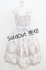 Enchantlic Enchantilly / すみれのお茶会ティアードジャンパースカート L さくらピンク H-25-06-12-1010-LO-OP-NS-ZH