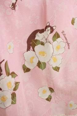 画像4: metamorphose / 【プラスサイズ】椿爛漫〜ねこのかくれんぼ〜 ワンピース プラスサイズ 撫子色 H-25-06-12-1001-ME-OP-NS-ZH