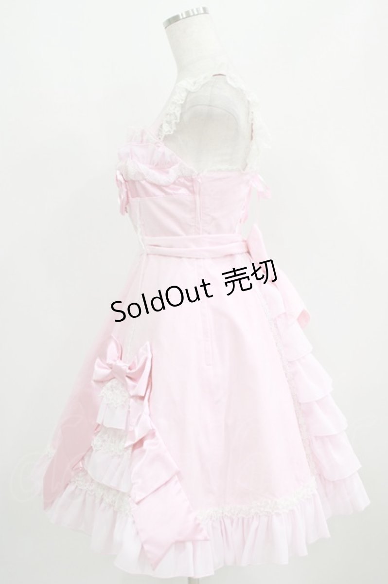 画像2: Angelic Pretty / リボンデコレーションジャンパースカート Free ピンク H-25-06-12-1002-AP-OP-NS-ZH (2)