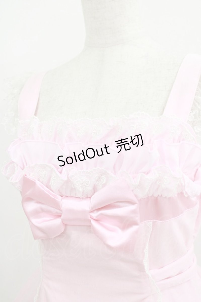 画像4: Angelic Pretty / リボンデコレーションジャンパースカート Free ピンク H-25-06-12-1002-AP-OP-NS-ZH (4)