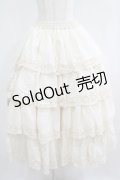 Miss Point（海外ロリータブランド） / 森林円舞曲四段レース スカート L 生成り H-25-06-12-1022-EL-SK-NS-ZH