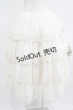 画像3: Miss Point（海外ロリータブランド） / 森林円舞曲四段レース スカート L 生成り H-25-06-12-1022-EL-SK-NS-ZH