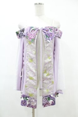 画像1: Qutie Frash / オフショルカーデ  パープル H-25-06-12-011-QU-TO-KB-ZH