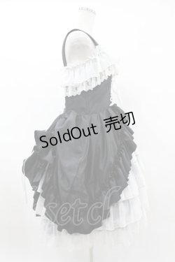 画像3: ATELIER PIERROT / Bustle Corsetジャンパースカート【Plus size】 2 ブラック×ホワイト H-25-06-12-013-EL-OP-KB-ZH