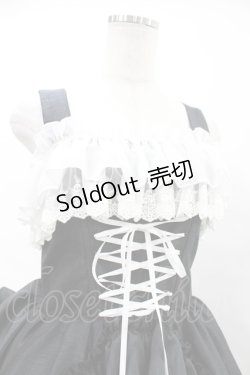 画像4: ATELIER PIERROT / Bustle Corsetジャンパースカート【Plus size】 2 ブラック×ホワイト H-25-06-12-013-EL-OP-KB-ZH
