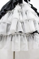 画像5: ATELIER PIERROT / Bustle Corsetジャンパースカート【Plus size】 2 ブラック×ホワイト H-25-06-12-013-EL-OP-KB-ZH (5)