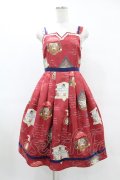 Emily Temple cute / Tick Tock Clockノースリーブワンピース  レッド H-25-06-12-014-ET-OP-KB-ZH