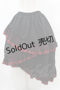 Qutie Frash / 3段フリルロングスカート  レッド H-25-06-12-019-QU-SK-KB-ZH