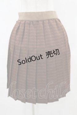画像1: Q-pot. / チョコレートプリーツスカート  ブラウン H-25-06-12-021-QP-SK-KB-ZH