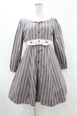 ネバアランド / 氷の鐘セーラーワンピース  灰 H-25-06-12-027-LO-OP-KB-ZH