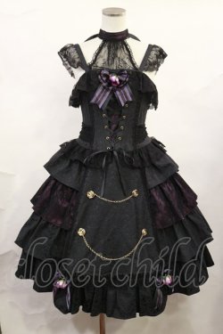 画像1: ALICE and the PIRATES / Sweet Devilジャンパースカート Free ブラック H-25-06-13-001-PA-OP-NS-ZH