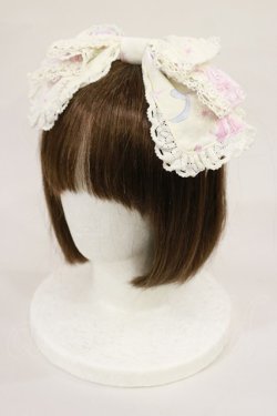 画像1: BABY,THE STARS SHINE BRIGHT / Twinkle Dreaming Princess柄リボンカチューシャ  クリーム H-25-06-13-036-BA-AC-NS-ZH
