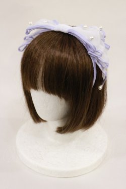 画像1: Angelic Pretty / Dreamオーガンジーカチューシャ  シロ/ラベンダー H-25-06-13-037-AP-AC-NS-ZH