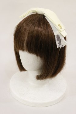 画像1: Angelic Pretty / キルトリボンチャームカチューシャ  アイボリー H-25-06-13-038-AP-AC-NS-ZH