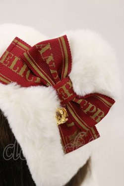 画像2: Angelic Pretty / Crownロゴリボンくま耳ヘッドドレス  オフ H-25-06-13-040-AP-AC-NS-ZH