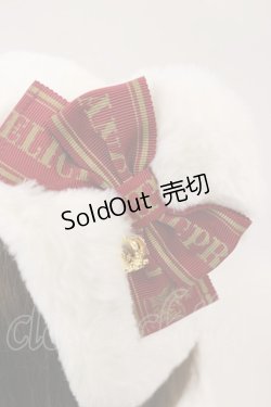 画像2: Angelic Pretty / Crownロゴリボンくま耳ヘッドドレス  オフ H-25-06-13-040-AP-AC-NS-ZH