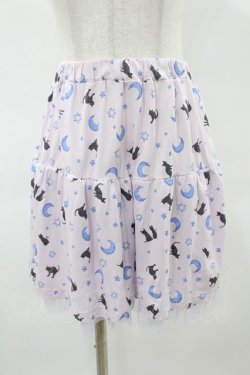 画像1: Candy Stripper / MOONLIT NIGHT CATS SKIRT 2(M) ラベンダー H-25-06-13-1039-PU-SK-KB-ZH