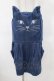 画像1: Candy Stripper / CAT DENIM SALOPETTE SKIRT 1(S) ブルー H-25-06-13-1040-PU-OP-KB-ZH (1)