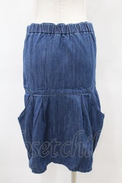 画像2: Candy Stripper / CAT DENIM SALOPETTE SKIRT 1(S) ブルー H-25-06-13-1040-PU-OP-KB-ZH