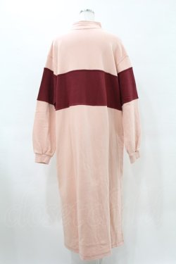 画像2: Candy Stripper / BRAVE DINOSAUR SWEATワンピース 2(M) PINK×BORDEAUX H-25-06-13-1042-PU-OP-KB-ZH