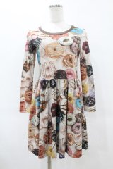 MILK / DONUTカットワンピース  チョコクリームベース×チョコ H-25-06-13-1043-ML-OP-KB-ZT419