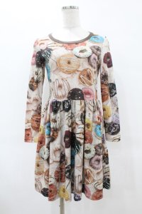 MILK / DONUTカットワンピース  チョコクリームベース×チョコ H-25-06-13-1043-ML-OP-KB-ZT419