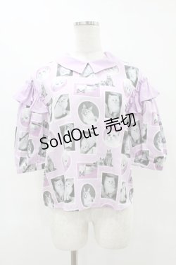 画像1: Candy Stripper / CASTING CATS FRILL BLOUSE S ラベンダー H-25-06-13-1052-PU-BL-KB-ZH
