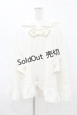 画像1: MA / ネコミミ騎士団ケープ  オフホワイト×ゴールド H-25-06-13-1055-PU-JA-KB-ZT-C044