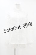 Triple fortune / チュール刺繍ブラウス XL 白 H-25-06-13-1016-EL-BL-KB-ZH