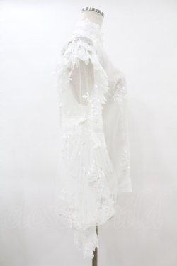 画像3: Triple fortune / チュール刺繍ブラウス XL 白 H-25-06-13-1016-EL-BL-KB-ZH