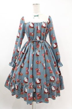 画像1: Melody BasKet / Cats castleレースヨークワンピース M ブルーグリーン H-25-06-13-1023-LO-OP-KB-ZH