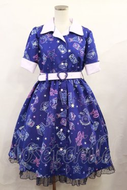 画像1: Angelic Pretty / Neon Star Dinerワンピース Free ブルー H-25-06-13-006-AP-OP-NS-ZH